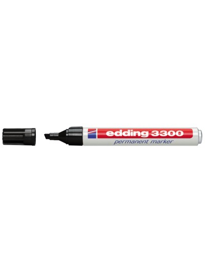 Rotulador edding marcador 3300 n.1 negro punta biselada recargable