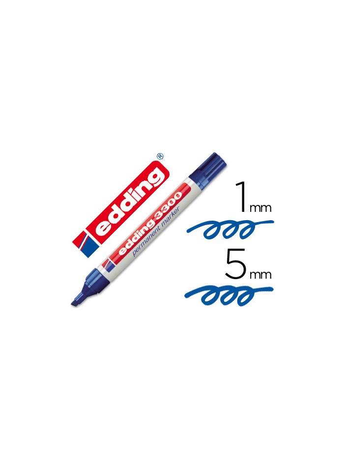Rotulador edding marcador 3300 n.3 azul punta biselada recargable Rotulador edding marcador 3300 n.3 azul punta biselada recargable