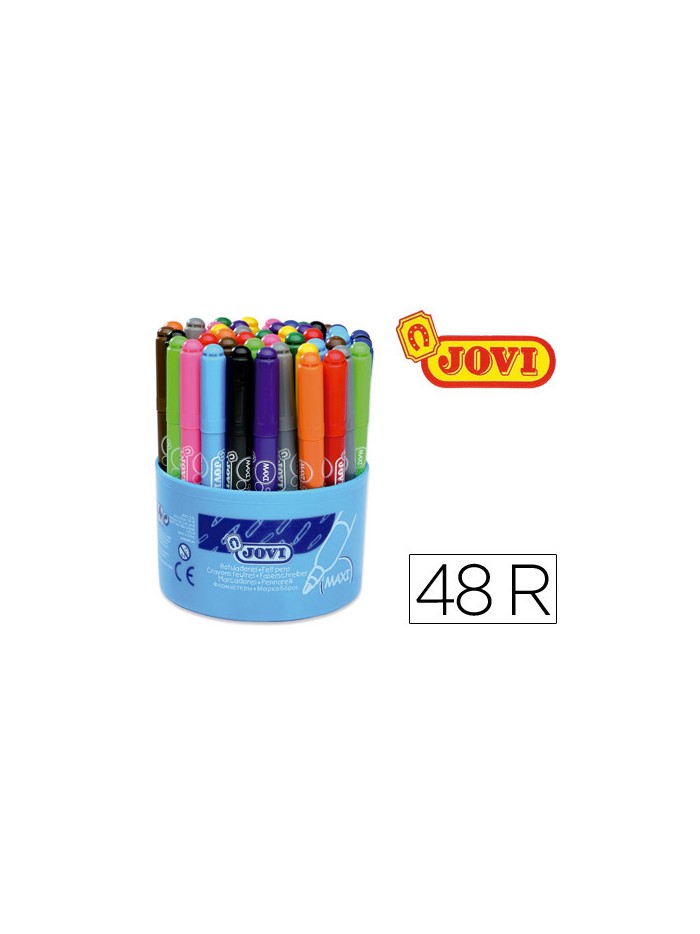 Rotulador jovi maxi 13 mm bote de 48 unidades 12 colores4 unidades de cada color Rotulador jovi maxi 13 mm bote de 48 unidades 12 colores4 unidades de cada color