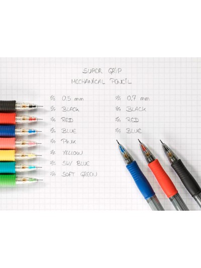 Portaminas pilot super grip azul 0,5 mm sujecion de caucho
