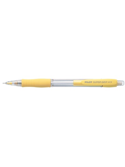 Portaminas pilot super grip amarillo 0,5 mm sujecion de caucho