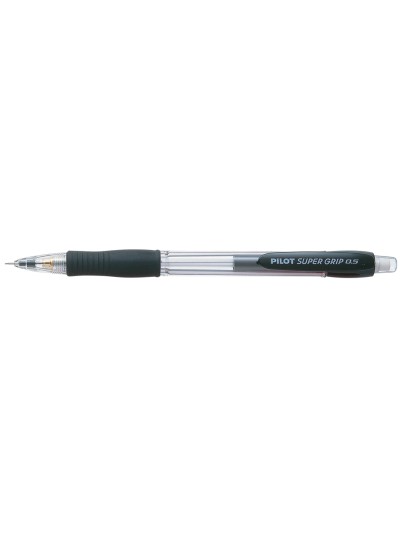 Portaminas pilot super grip negro 0,5 mm sujecion de caucho