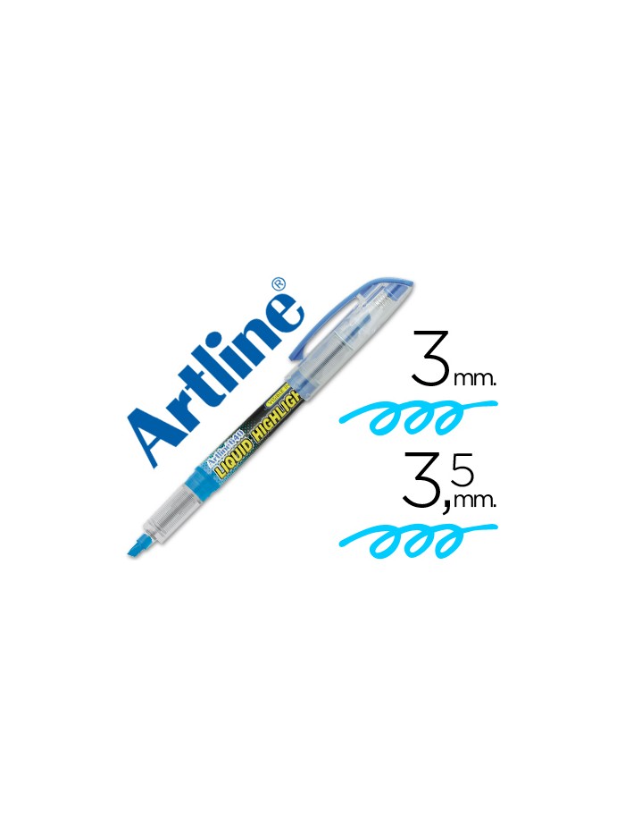 Rotulador artline fluorescente ek-640 azul punta biselada Rotulador artline fluorescente ek-640 azul punta biselada