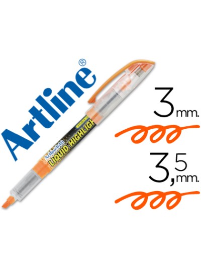 Rotulador artline fluorescente ek-640 naranja punta biselada