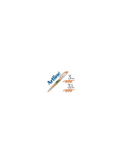 Rotulador artline fluorescente ek-640 naranja punta biselada