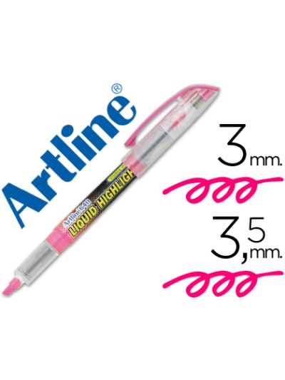 Rotulador artline fluorescente ek-640 rosa punta biselada