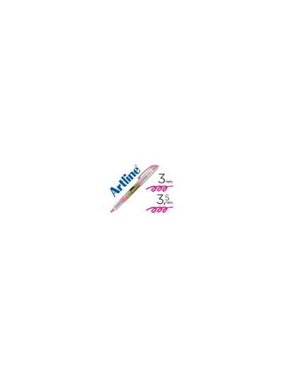Rotulador artline fluorescente ek-640 rosa punta biselada