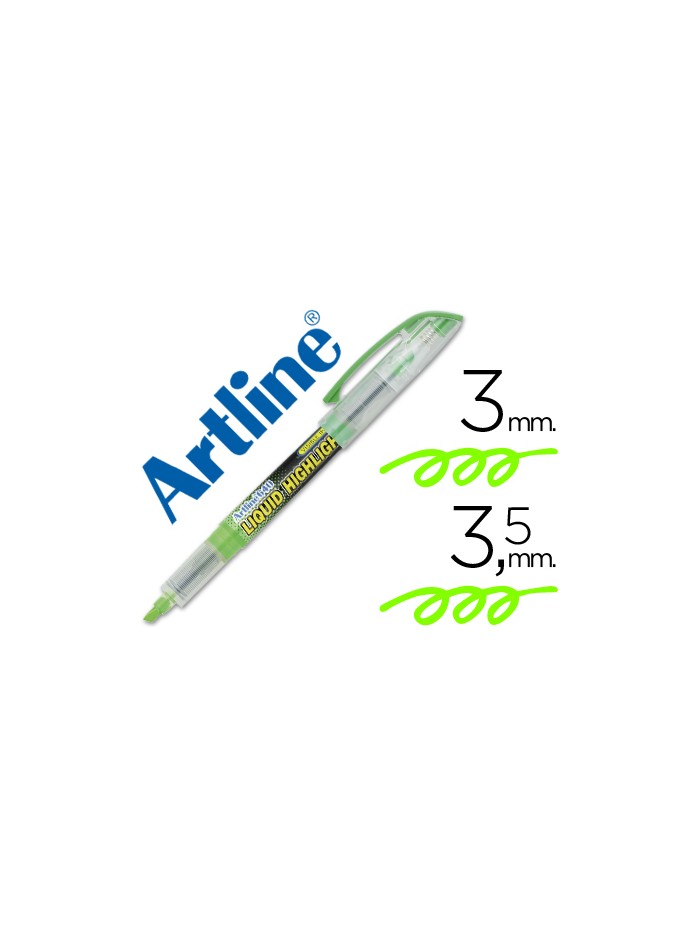 Rotulador artline fluorescente ek-640 verde punta biselada Rotulador artline fluorescente ek-640 verde punta biselada