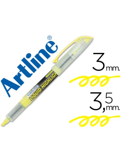 Rotulador artline fluorescente ek-640 amarillo punta biselada