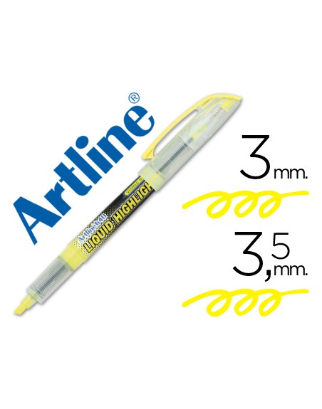 Rotulador artline fluorescente ek-640 amarillo punta biselada