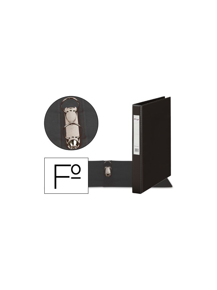 Carpeta 2 anillas 40 mm plastico pardo folio negro Carpeta 2 anillas 40 mm plastico pardo folio negro