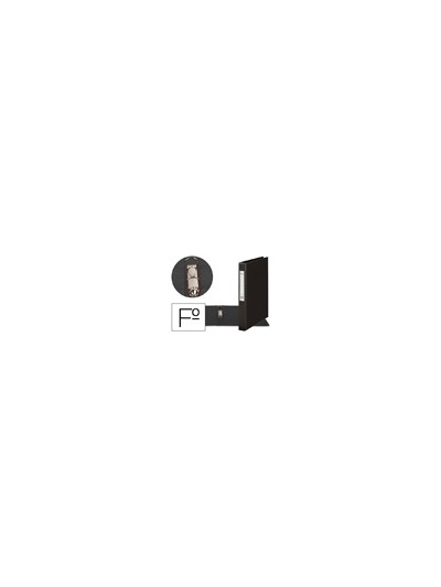 Carpeta 2 anillas 40 mm plastico pardo folio negro