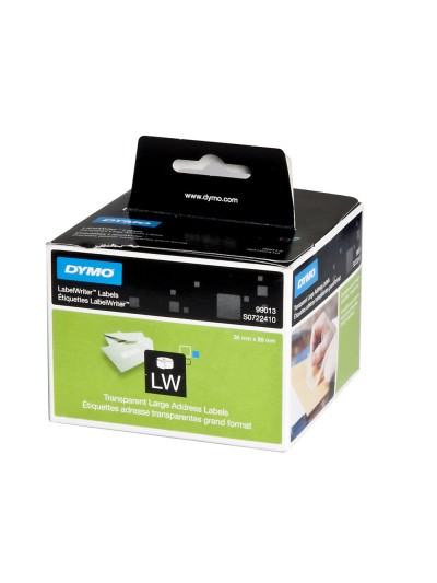 Etiqueta adhesiva dymo 99013 -tamaño 89x36 mm para impresora 400 260 etiquetas uso direcciones plastico tte.