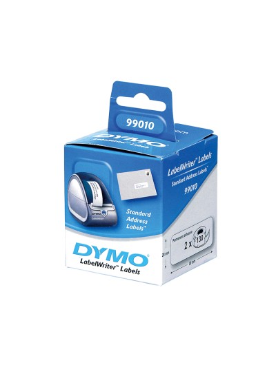 Etiqueta adhesiva dymo 99010 -tamaño 89x28 mm para impresora 400 130 etiquetas uso direcciones caja de 2