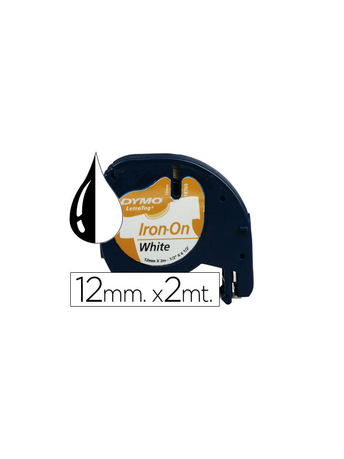 Cinta dymo letratag 12 mm para ropa Cinta dymo letratag 12 mm para ropa