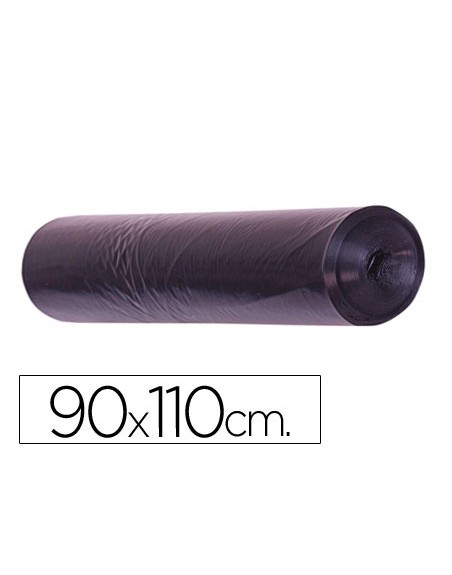 Bolsa basura industrial negra 90x110cm galga 200 rollo de 10 unidades