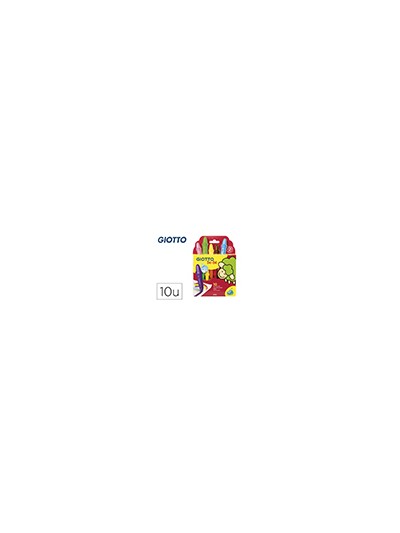 Lapices cera giotto super bebe caja de 10 colores surtidos + sacapuntas