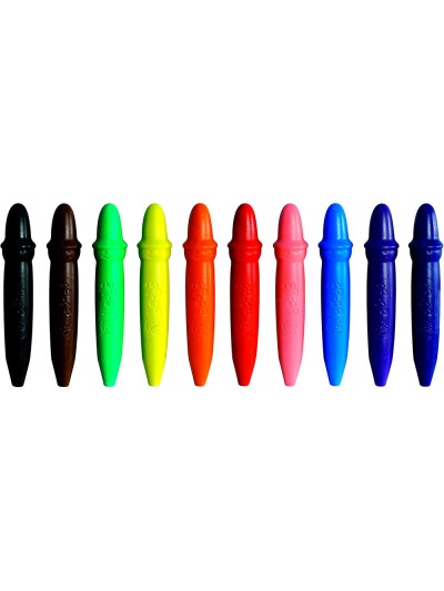 Lapices cera giotto super bebe caja de 10 colores surtidos + sacapuntas