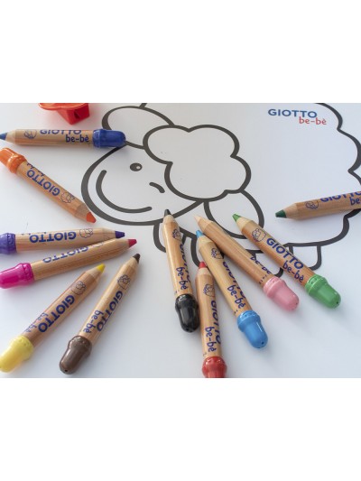 Lapices de colores giotto super bebe caja de 12 lapices colores surtidos + sacapuntas