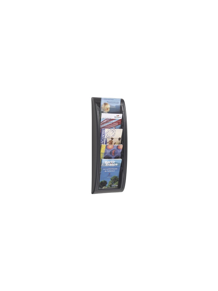 Expositor mural paperflow din a5 negro 5 casillas 650x228x95 mm Expositor mural paperflow din a5 negro 5 casillas 650x228x95 mm
