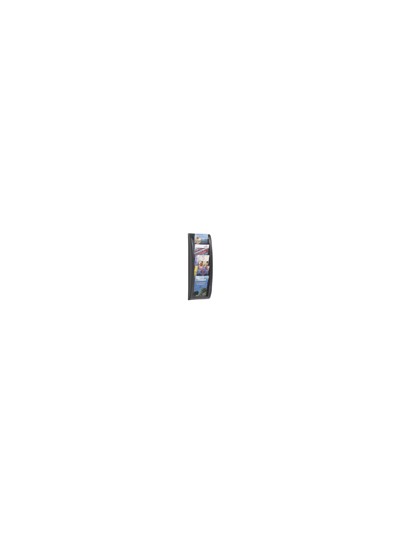 Expositor mural paperflow din a5 negro 5 casillas 650x228x95 mm