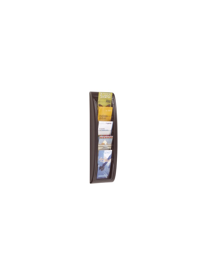 Expositor mural paperflow postales a6 negro 5 casillas 650x181x95 mm Expositor mural paperflow postales a6 negro 5 casillas 650x181x95 mm