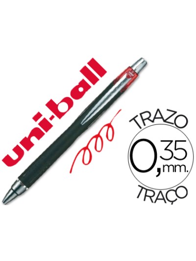 Boligrafo uni-ball jetstream sxn-210 retractil tinta hibrida color rojo