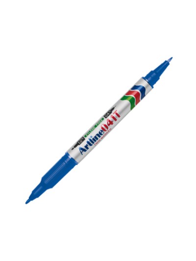 Rotulador artline marcador permanente ek-041t azul doble punta 0.4 y 1.0 mm
