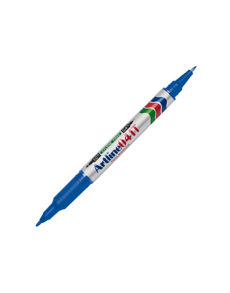 Rotulador artline marcador permanente ek-041t azul doble punta 0.4 y 1.0 mm