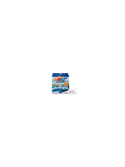 Lapices cera jovicolor triangular triwax 24 unidades colores surtidos