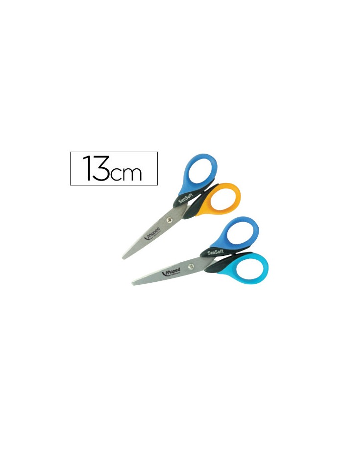 Tijera escolar maped sensoft 13 cm Tijera escolar maped sensoft 13 cm