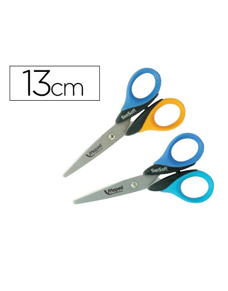 Tijera escolar maped sensoft 13 cm