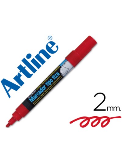 Rotulador artline pizarra verde negra epw-4-ro color rojo bolsa de 4 unidades