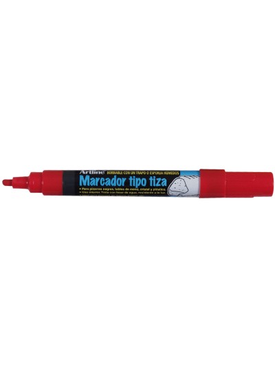 Rotulador artline pizarra verde negra epw-4-ro color rojo bolsa de 4 unidades