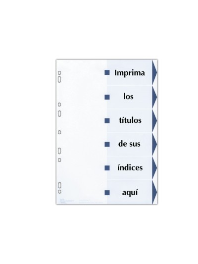 Separador avery cartulina din a4 12 pestañas imprimibles
