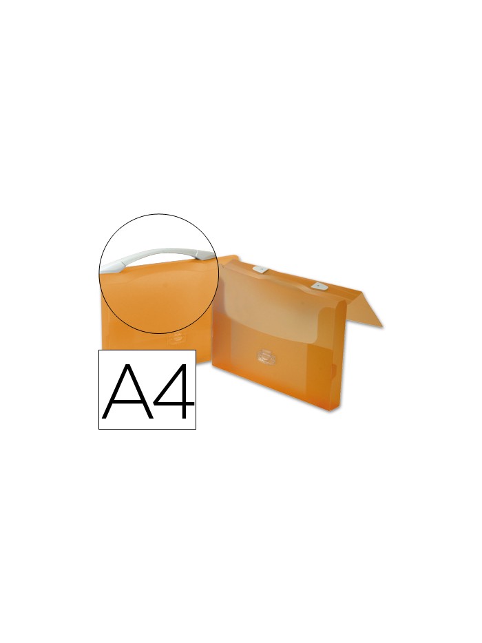 Carpeta beautone portadocumentos broche polipropileno din a4 naranja transparente Carpeta beautone portadocumentos broche polipropileno din a4 naranja transparente
