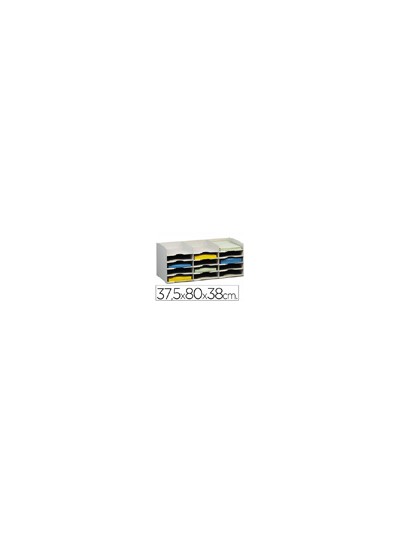 Archivador paperflow bloques sobreponibles gris 15 casillas din a4
