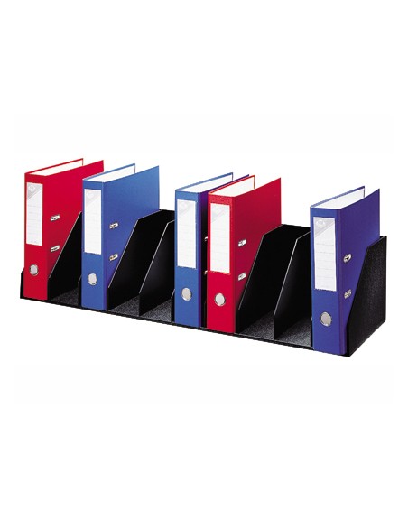 Organizador de armario paperflow negro. baldas fijas 802 mm 10 compartimentos