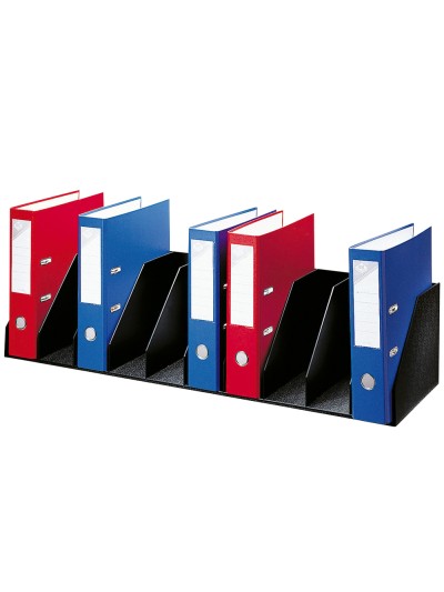Organizador de armario paperflow negro. baldas fijas 802 mm 10 compartimentos