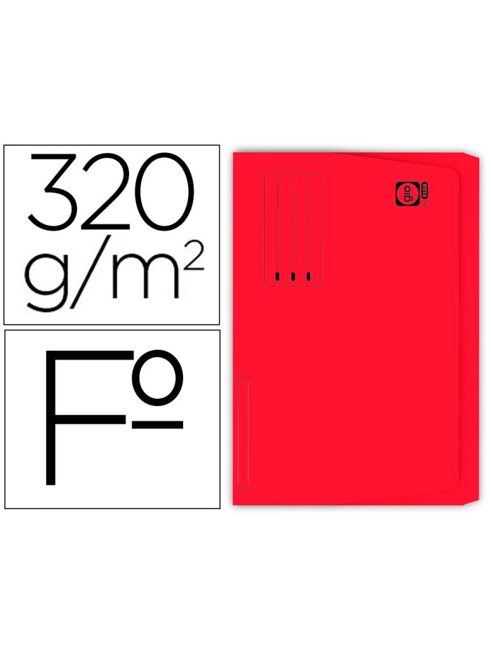 Subcarpeta cartulina gio folio pocket rojo con bolsa y solapa Subcarpeta cartulina gio folio pocket rojo con bolsa y solapa