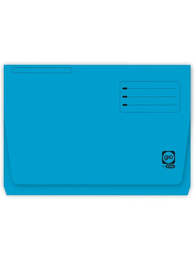 Subcarpeta cartulina gio folio pocket azul con bolsa y solapa320g/m2