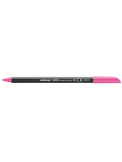 Rotulador edding punta fibra 1200 rosa neon n.69 punta de fibra 0,5 mm