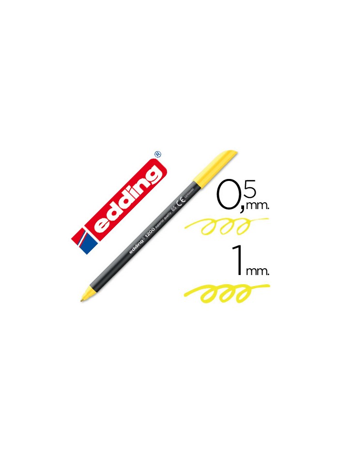 Rotulador edding punta fibra 1200 amarillo neon n.65 punta de fibra 0,5 mm Rotulador edding punta fibra 1200 amarillo neon n.65 punta de fibra 0,5 mm