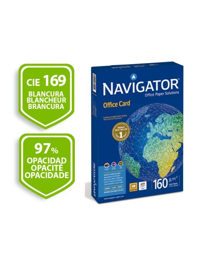 Papel fotocopiadora navigator din a4 160 gramos papel multiuso ink-jet y laser paquete de 250 hojas