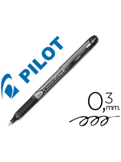 Rotulador pilot punta aguja v-5 grip negro 0.5 mm