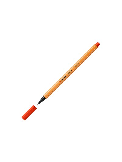 Rotulador stabilo punta de fib ra point 88 rojo punta fina 0,4mm