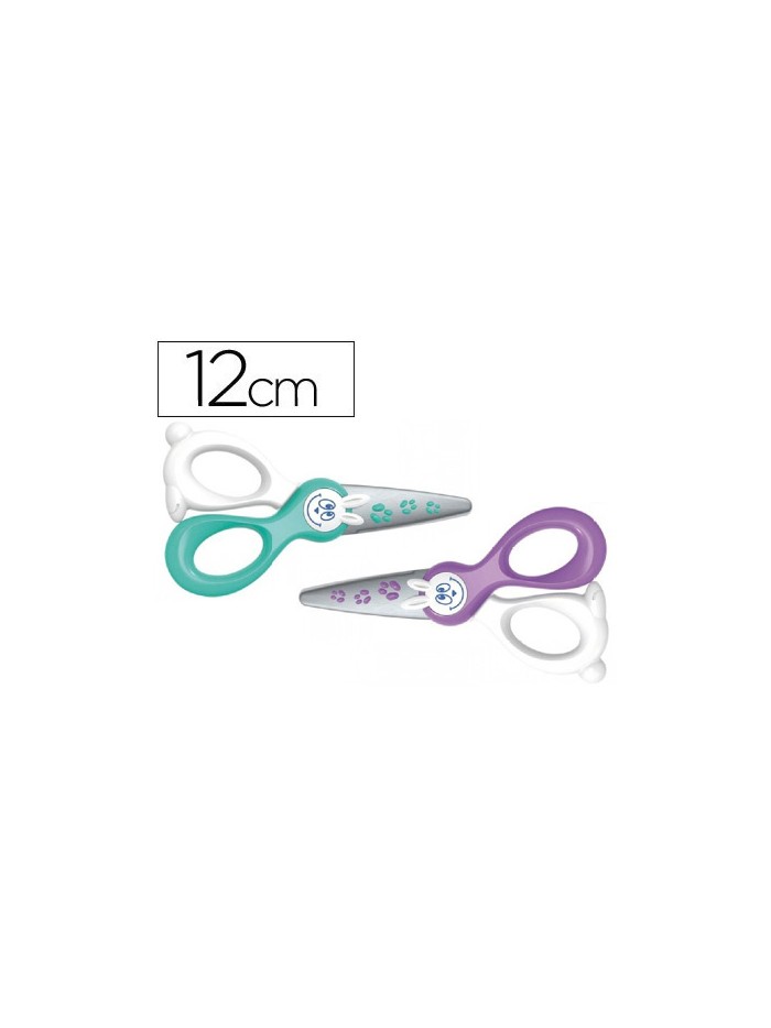 Tijera escolar maped kidi-cut 12 cm especial para infantil corta solo papel Tijera escolar maped kidi-cut 12 cm especial para infantil corta solo papel