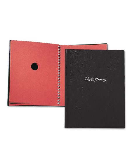 Portafirmas saro 320 pvc gofrado 20 departamentos color negro