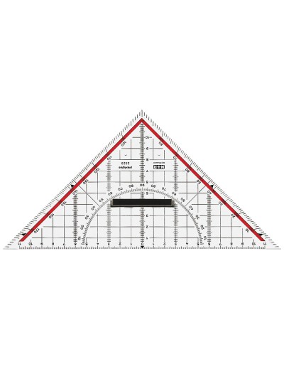 Escuadra m+r geometria 25 cm plastico cristal