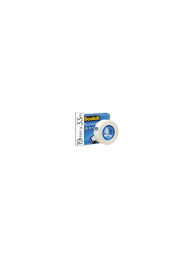 Cinta adhesiva scotch magic invisible removible 33 mt x 19 mm